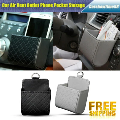 Universal Air Vent Outlet Phone Pocket Storage Box Organizer Bag Holder Pouch - Image 1 of 4