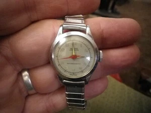 Vintage Military Type Sweep Seconds Wristwatch Child Ladies - Picture 1 of 2