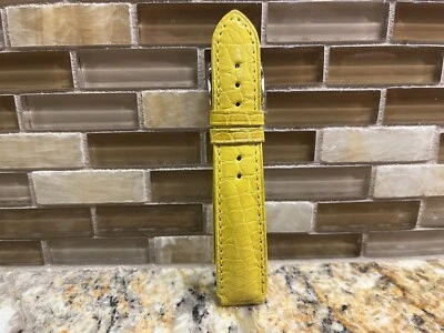 Reloj DeBeer Paris Lujo 17 R Amarillo Genuino 100% Louisiana Caimán! Foto 1 de 4