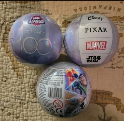 Nuevo Lote De 3 Mini Figuras Disney 100 Platino Marcas Edición Limitada Mini ESTRELLA Foto 1 de 2