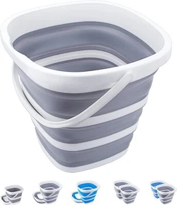 Foldable 10L Collapsible Bucket for Cleaning Camping Car Wash - Picture 1 of 7