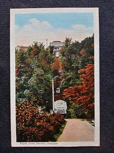 IOWA IA Dubuque Fourth Street Aufzug 1930er Postkarte - Bild 1 von 2