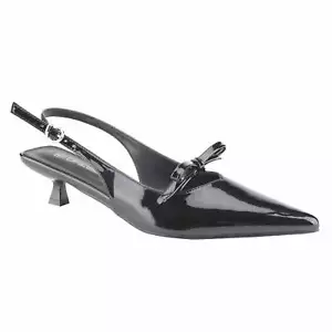 Slingback donna con fiocco e fibbia punta chiusa tacco a spillo mules sli - Foto 1 di 48