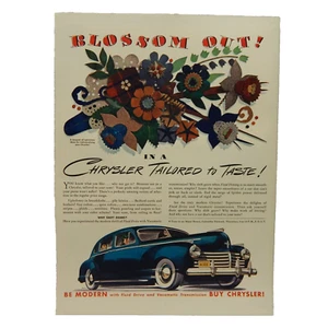 CHRYSLER TAILORED TO TASTE 1944 COLOR ADVERTISEMENT - Picture 1 of 1