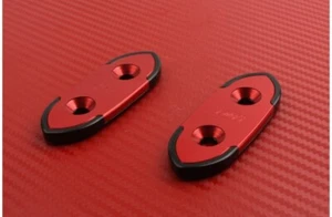 Rouge-Black Mirrors Block Off Plates 28mm TRIUMPH DAYTONA 675 R 2009-2012 Model2 - Picture 1 of 6