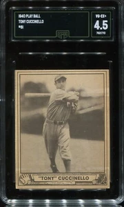 1940 Play Ball R335 #61 Tony Cuccinello Boston Braves - GMA 4.5 VG/Ex+ - Picture 1 of 2