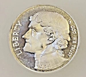 "1938" (2002) 5C PROOF JEFFERSON NICKEL ~ F.K. HEJDA DESIGN ~ ICG- PR67 CAM - Picture 1 of 5