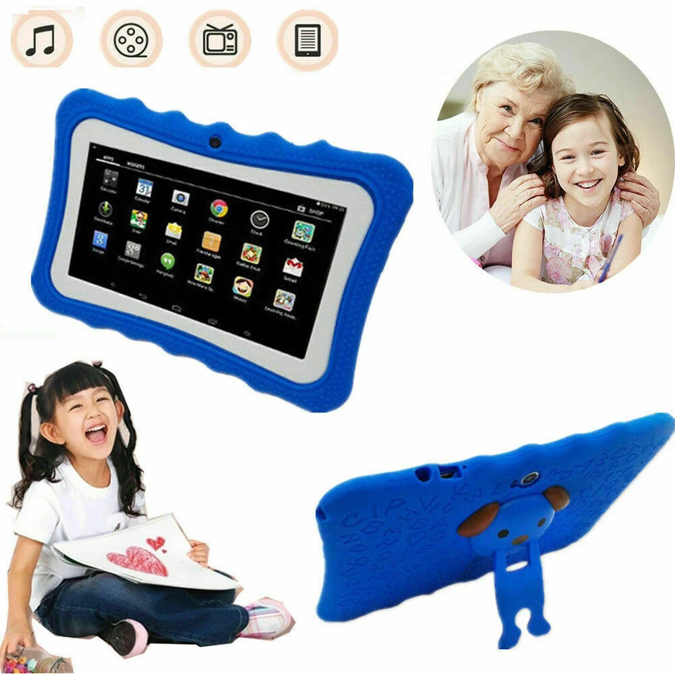 7'' Kids Tablets 8GB 1024*600 HD Display Android 6.0 Dual Camera WiFi Quad Core - Image 1 of 4