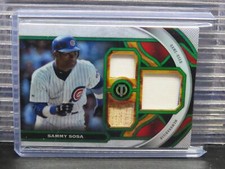 2023 Topps Tribute Sammy Sosa Green Triple GU Jersey Bat Relic #94/99 Cubs