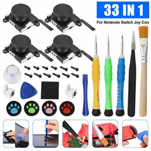 For Nintendo Switch Joy-Con 3D Analog Joystick Replacement Repair Tool Kit Set - Picture 1 of 12