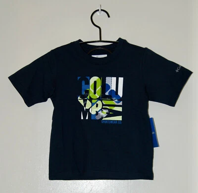 NWT Columbia Little Boys Navy Blue Roast and Relax SS Graphic T-Shirt sz 4-5 - Image 1 of 4