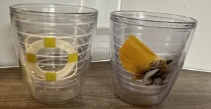 12 Oz. Vintage Retro Tervis Tumbler Cups: Nautical Life Ring and Fishing Lure - Picture 1 of 9