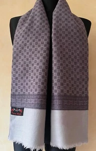 Vintage Royal Pure Wool Herren 2-fädig Schal Oper grau braun sehr selten top - Bild 1 von 11