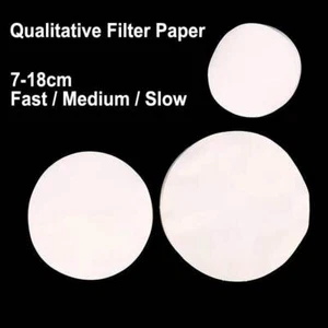 100 Pieces 7cm-18cm Qualitative Filter Paper for Glassware Laboratory Supply - Picture 1 of 9