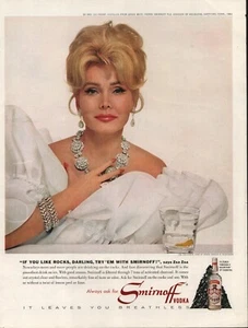 Vodka Smirnoff - 1964 - Zsa Zsa Gabor - Anuncio de revista - Imagen 1 de 1