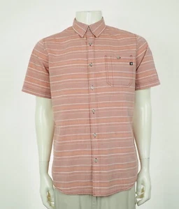 Marmot Button Down Hemd Herren Medium rot gestreift Bio Baumwollmischung Wandern - Bild 1 von 4