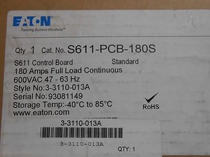 EATON S611-PCB-180S STANDARD S611 CONTROL BOARD 180AMPS 600VAC - Picture 1 of 3