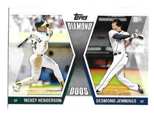 2011 Topps Diamond Duos Rickey Henderson/Desmond Jennings