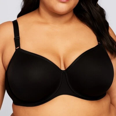 Sujetador Carnaval Negro Cobertura Completa Con Aros Correas Ajustables 48DDD Foto 1 de 4