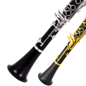 Clarinete profesional de ébano Bb 17 llaves plateado clarinete de cobre - Imagen 1 de 12