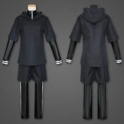 Kaneki Ken Cosplay Costume Hoodie Jacket Pants Shorts Full Set Outfits Mask Wig - Image 1 of 4