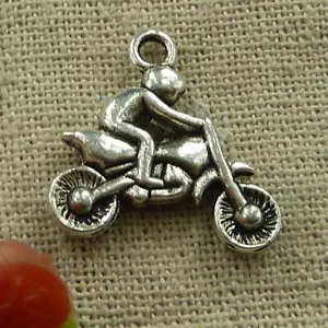 Envío gratuito 56 piezas plata tibetana por motocicleta dijes 22X21mm L-2598 - Imagen 1 de 4