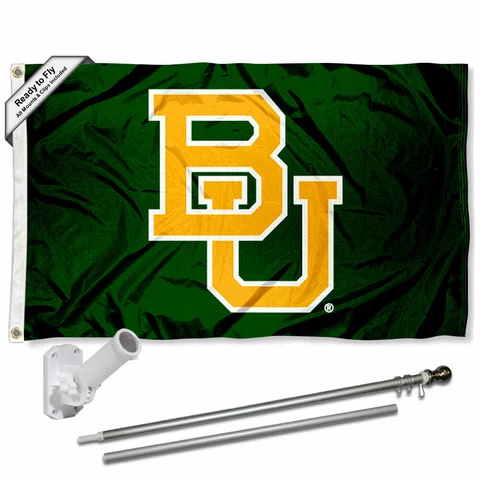 Baylor Bears Flag Pole and Bracket Gift Set Package Cover