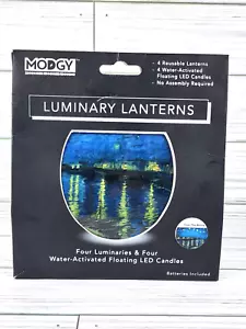 Modgy Lumizu Collapsible 4pc Luminary Lantern Set - Over The Rhone NEW - Picture 1 of 6