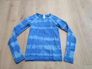Camisa Ivivva de Lululemon Niñas Swiftly Fly Tech Azul Manga Larga Talla 8 - Imagen 1 de 8