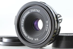 "Unused w/ Hood" Ai converted Nikon GN Auto Nikkor 45mm f/2.8 Pancake Lens JAPAN - Picture 1 of 10