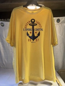 Izod Saltwater T-Shirt Herren Gr. XXL Gelb E-Shore Coastal - Bild 1 von 9