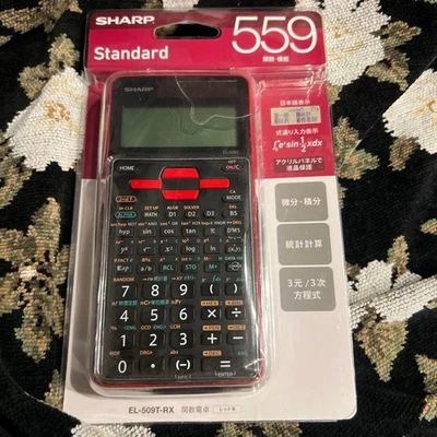 SHARP EL-509T-RX Scientific Calculator Red Math & Statistics Functions Used - Image 1 of 2