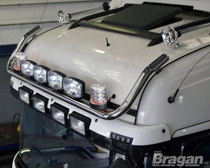 Dachträger + Spotlichter + klare Leuchtfeuer für Mercedes Atego Edelstahl LKW - Bild 1 von 12