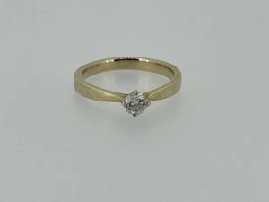Solitär-Verlobungsring 0,33 kt Diamant 9 kt Gelbgold - Bild 1 von 6