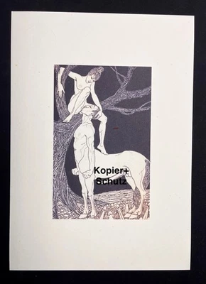 Erotischer Kunstdruck eines Holzschnitt „Der Centaur“ Atilla Sassy - Cunnilingus - Bild 1 von 2