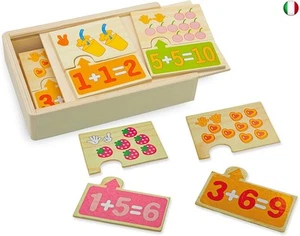 Teorema 40470 - Puzzle in Legno, Impara a Contare, Multicolore - Foto 1 di 3