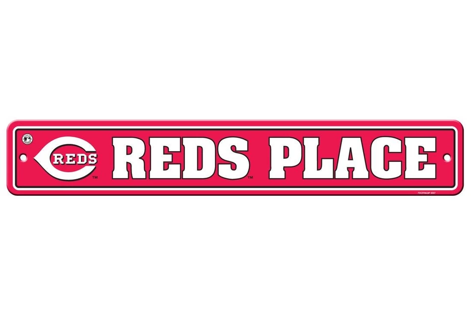 Cincinnati Reds Sign 4x24 Plastic Street Style CO - Image 1 of 1
