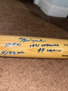 Fergie Jenkins Bat Hof 3192 K 1971 Cy Young 49 Shutouts Psa Reggie Jackson Auth - Picture 1 of 9