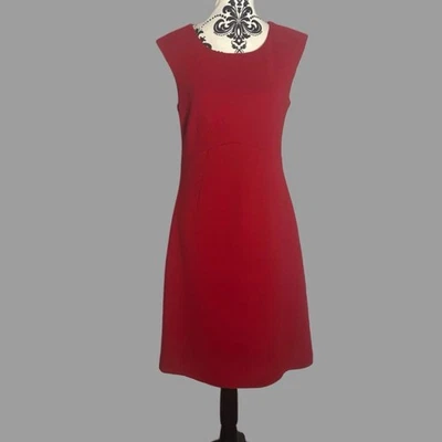 Vestido Laura Ashley Rojo Sin Mangas Texturizado Línea A Talla 10 Informal Profesional Foto 1 de 4