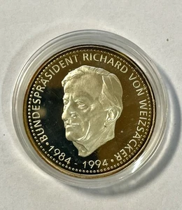Silber-Medaille 1994 Bundespräsident Richard v Weizsäcker 1984-1994 PP in Kapsel - Bild 1 von 2