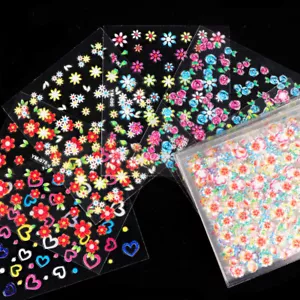 New 3D Nail Art Transfer Stickers Flower, Heart Stickers Nail Art Tools - Picture 1 of 5