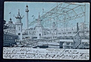 Brooklyn NY Coney Island Luna Park Hippodrome by I. Sten FREE SHIPPING - Foto 1 di 2
