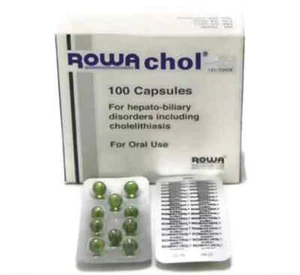 ROWACHOL 100 capsules – Improve Liver Gall Bladder Function prevent Gall Stones - Picture 1 of 5