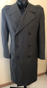 Vintage Vietnam War Era (1970) US Marine Corps Serge Green Wool Overcoat Gr. 38 S - Bild 1 von 10