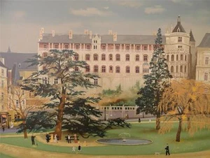 Michel Delacroix " Chateaux Blois " 1987 original limited edition litho s/n - Picture 1 of 4