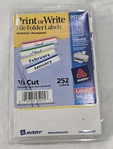 Avery Dennison File Folder Labels - Laser & Ink Jet Printers 252 Labels 05215 - Bild 1 von 2