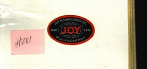 BELLISSIMO ADESIVO MINIERA CARBONE JOY 1993 BLUEFELD SHOW #281 - Foto 1 di 1