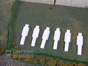 6 x 1:48 Scale O Gauge AWS Detector / Transmitter (LS3006) 3D Printed Model - Foto 1 di 4