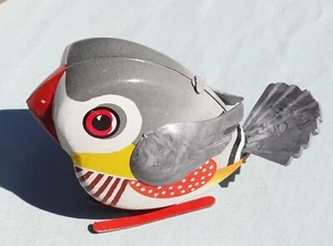 Vintage 1960s Lehmann West Germany Wind Up Lu LI 943 Bird Tin Toy Fact Box & Key - Picture 1 of 16