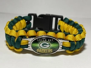 Pulsera Paracord Green Bay Packers NFL Nueva - Imagen 1 de 2